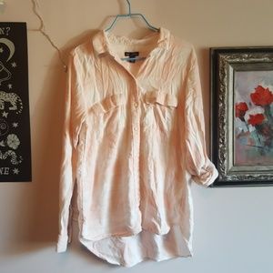 Baby Pink Flannel Boyfriend Fit